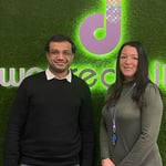 Bilal pictured together with the recruitment officer