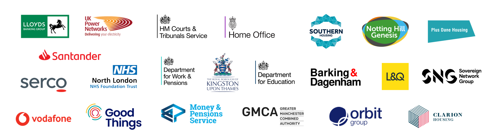 Our customer logos past, and present