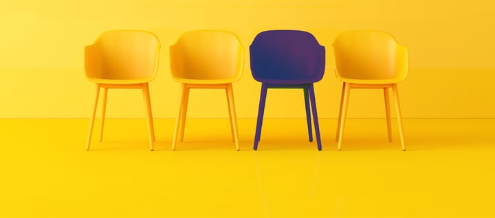 Chairs in a row