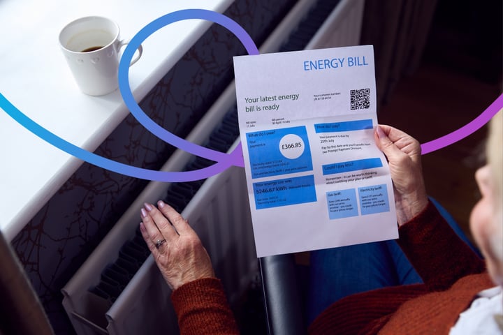 Person reviewing their energy bill