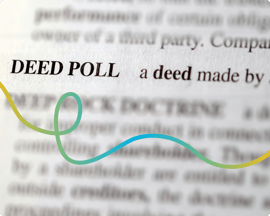 Image that shows the dictionary meaning of Deed Poll