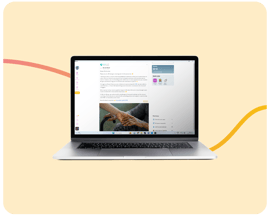 Laptop that shows our communications platform